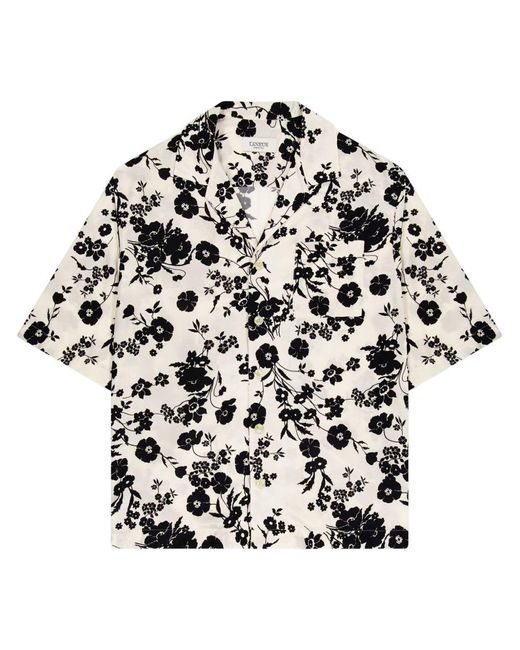 Laneus White Cream And Print Shirt for men