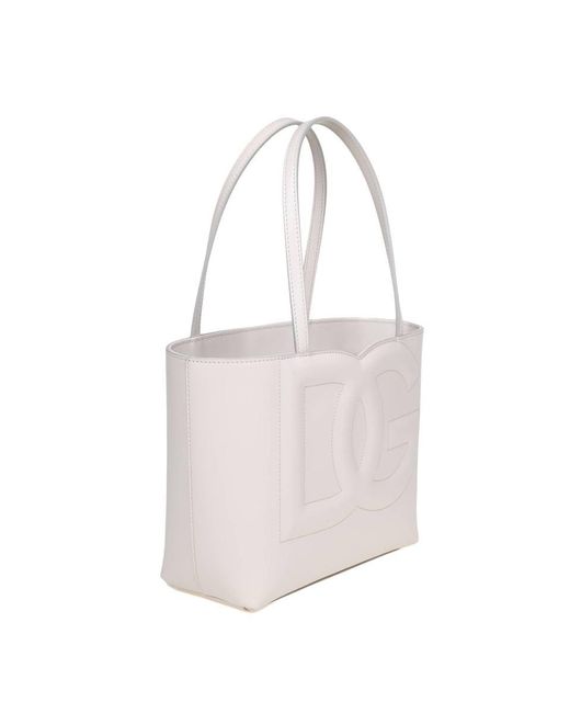Dolce & Gabbana White Small Shopping Bag