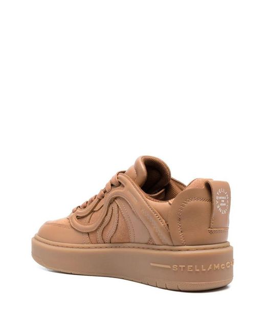 Stella McCartney Brown S-wave Embroidered Sneakers