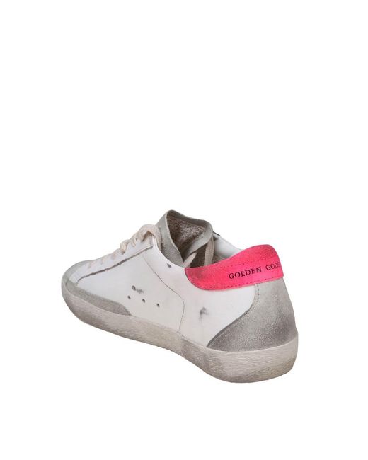 Golden Goose Deluxe Brand White Leather And Suede Sneakers