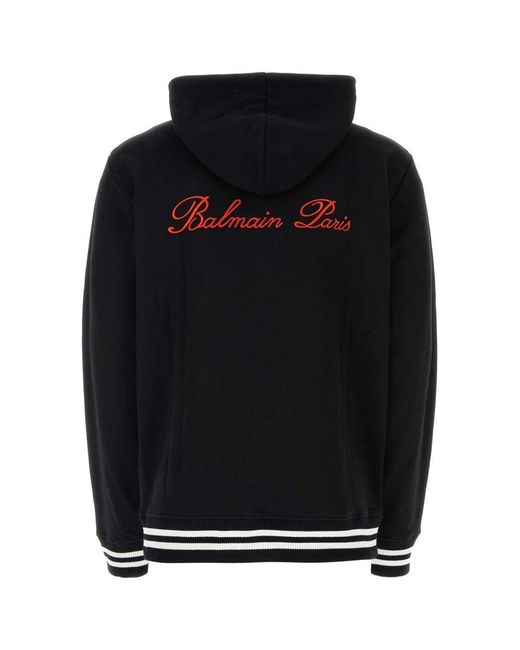 Balmain Black Paris Signature Sweatshirt for men