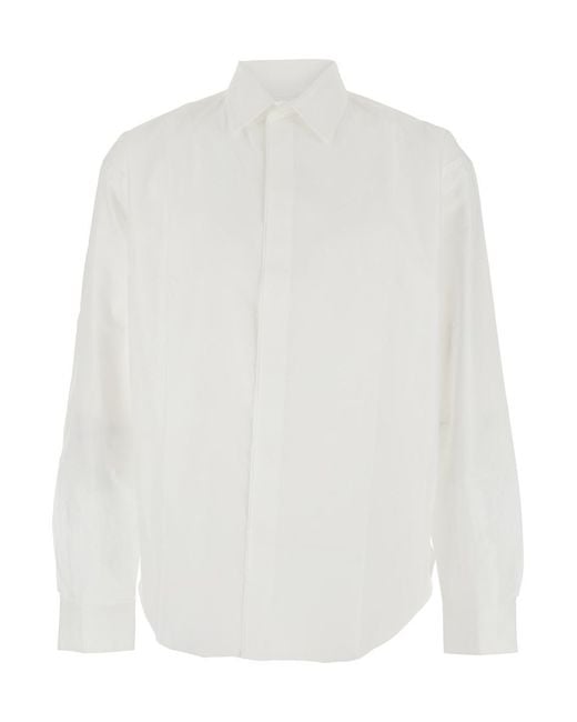 Jacquemus White 'Henri' Shirt With Lettering Logo On The Back for men