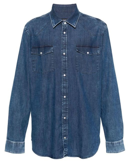 Dondup Blue Western Style Shirt for men