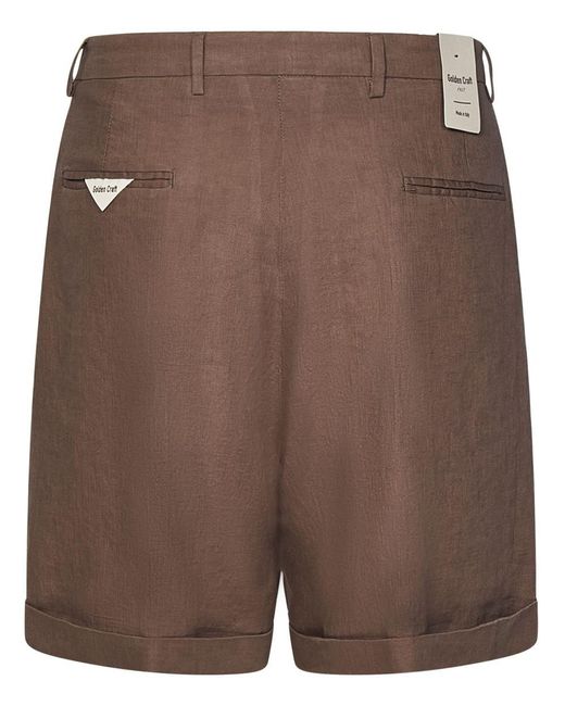 GOLDEN CRAFT Brown Shorts for men