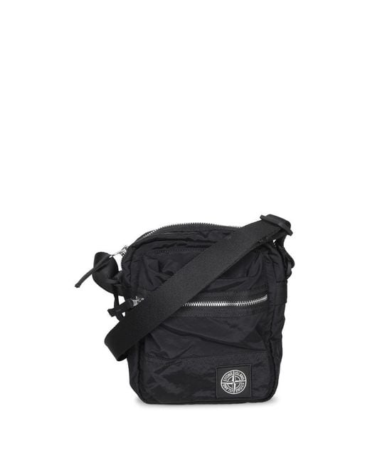 Stone Island Black Belt Bags for men
