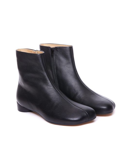 MM6 by Maison Martin Margiela Black Leather Ankle Boots 25 for men