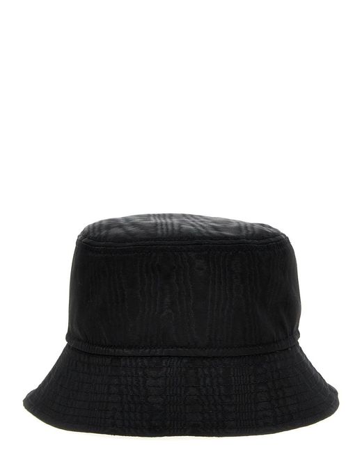 MARINE SERRE Black Logo Embroidery Bucket Hat for men