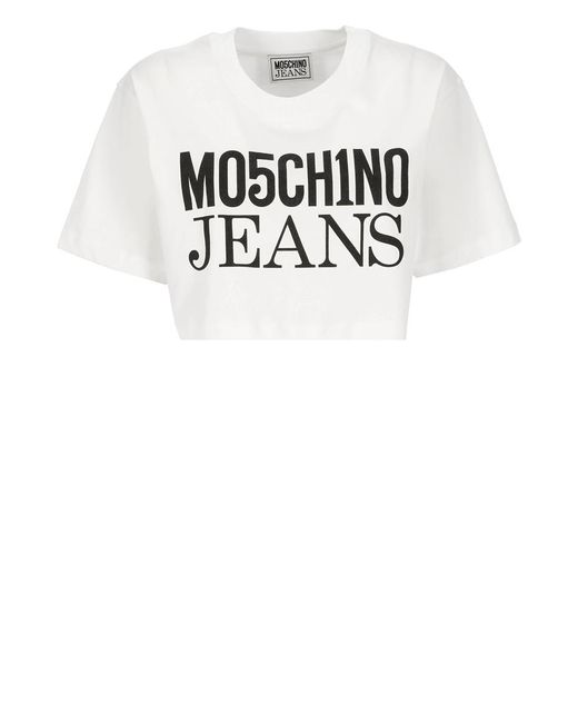 Moschino Jeans White T-Shirts And Polos