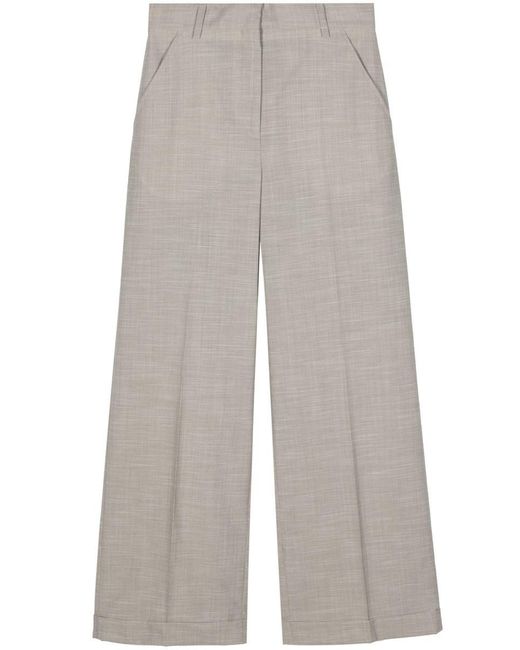 KENZO Gray Solid Tailored Pants