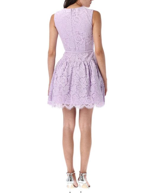 Self-Portrait Purple Lace Dress