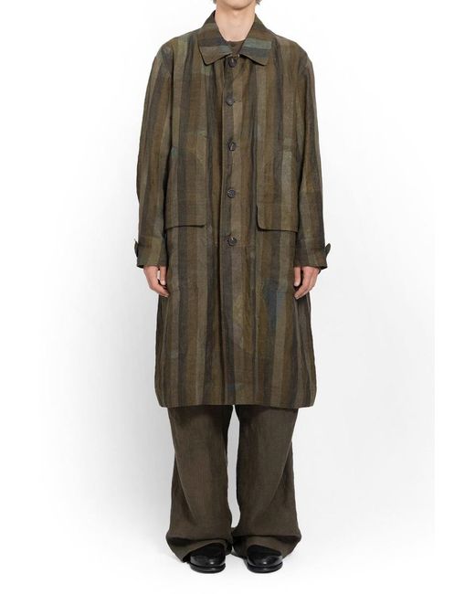 Ziggy Chen Green Coats for men
