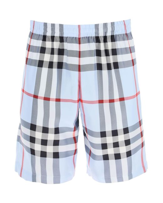 Burberry Tartan Silk Shorts in Light 