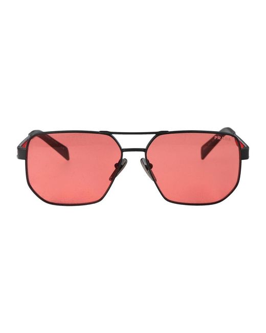 Prada Pink Linea Rossa Sunglasses for men