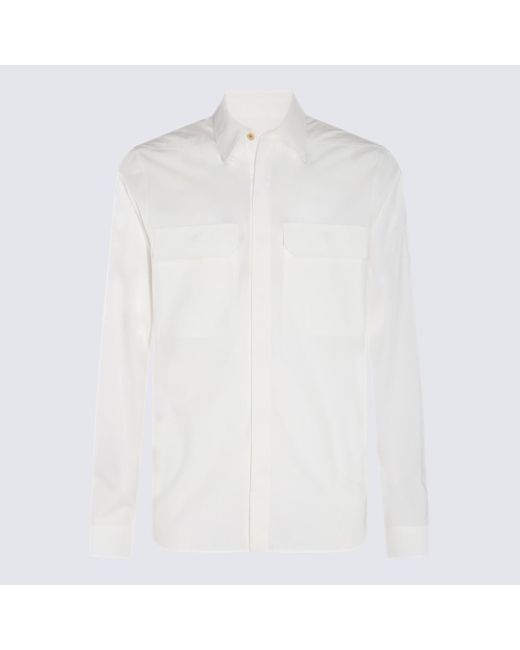 Rick Owens White Milk Cotton Shirt for men