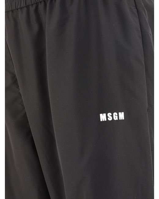 MSGM Gray "" joggers for men