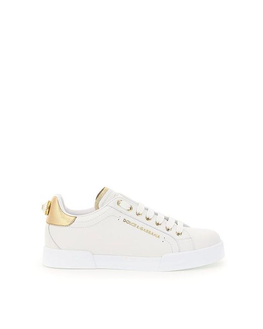 Dolce & Gabbana White Portofino Low-top Sneakers