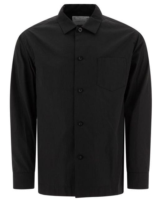 Sacai Black Shirt With Pocket for men