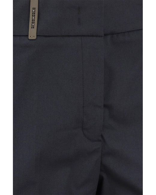 Peserico Blue Stretch Cotton Trousers