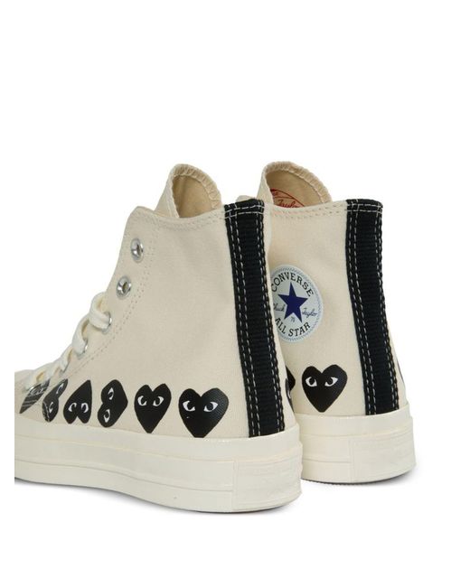COMME DES GARÇONS PLAY Natural Sneakers With Hearts