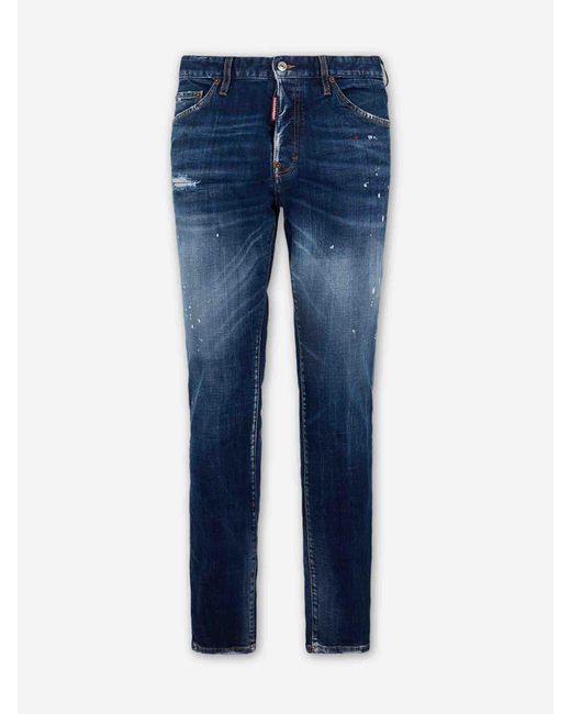DSquared² Blue Teddy Straight Jeans for men