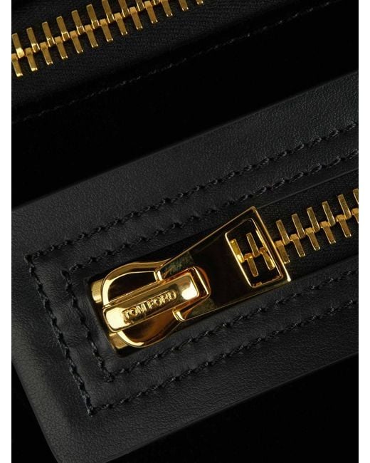 Tom Ford Black Contrast Velvet Belt Bag for men