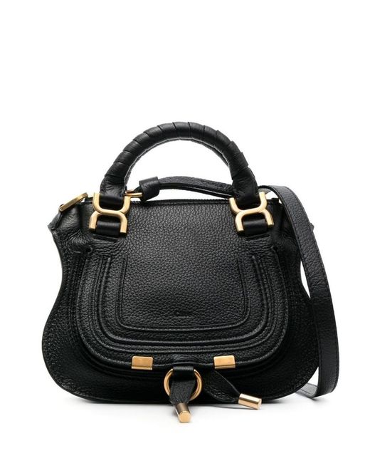 Chloé Black Marcie Mini Leather Handbag