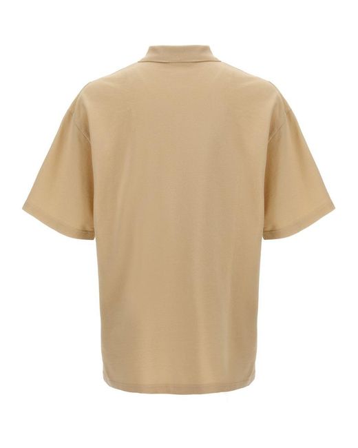 Maison Kitsuné Natural 'Fox Head' Polo Shirt for men