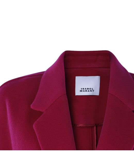 Isabel Marant Red Wool Blend Coat