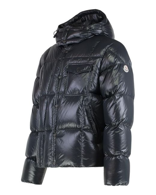 Moncler Black Short Parka With Hood Serfanto for men