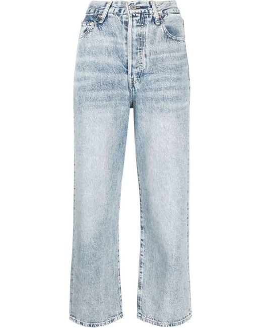 Levi's Blue Ribcage Straight Ankle Clothing