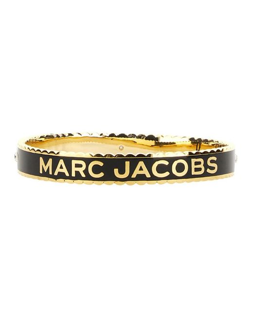 Marc Jacobs Black Rigid Medallion Bracelet