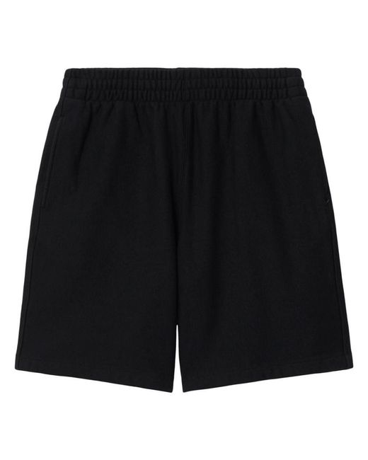 Burberry Black Logo-appliqué Cotton Shorts for men