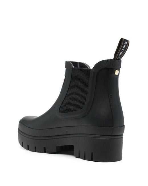 Barbour Black 'Welly Wellington' Rain Boot