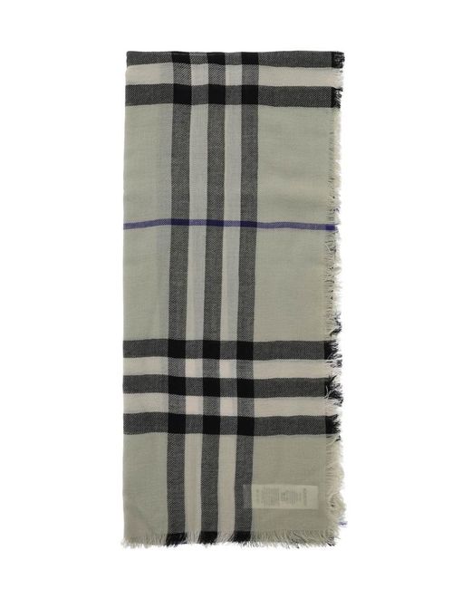 Burberry Green Ered Wool Stole