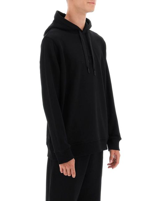 Burberry Black Tidan Hoodie With Embroidered Ekd for men