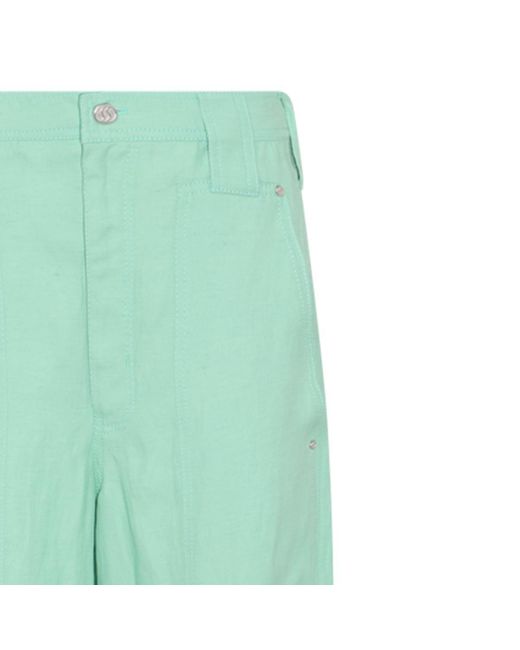 Stella McCartney Green Cotton-viscose Blend Trousers