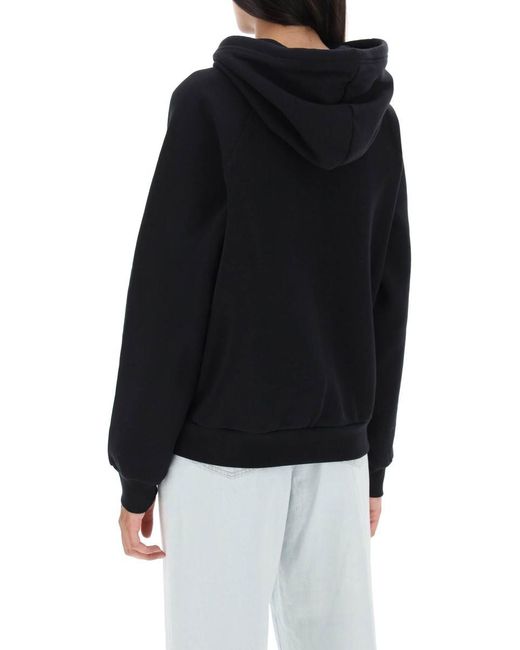 A.P.C. Black 'serena' Hoodie With Logo Embroidery