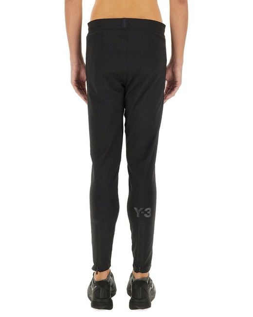 Y-3 Black Leggings With Logo for men