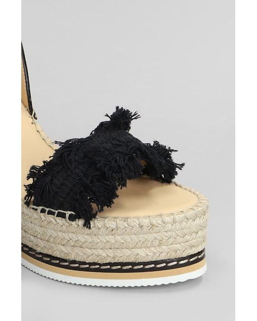 Odissã¬ Black Lily Wedges