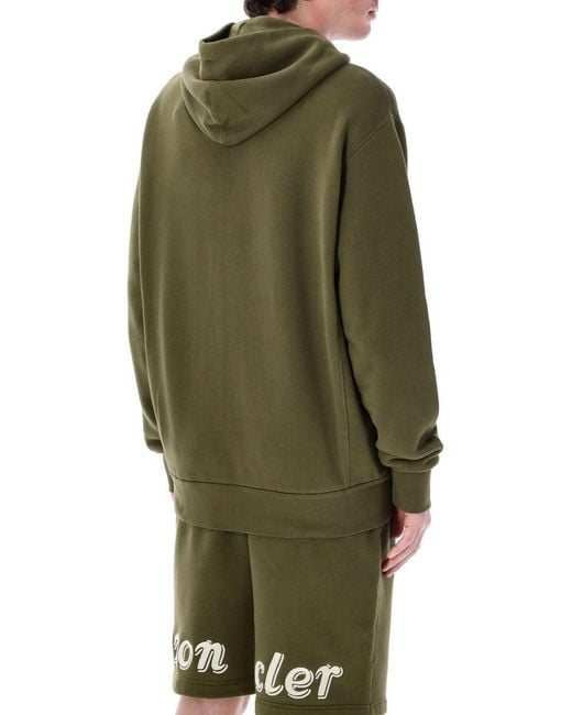 Moncler Genius Green Zip-Up Cotton Hoodie for men