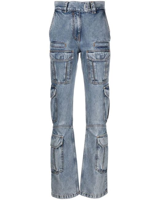 Givenchy Blue Cargo Denim Cotton Jeans