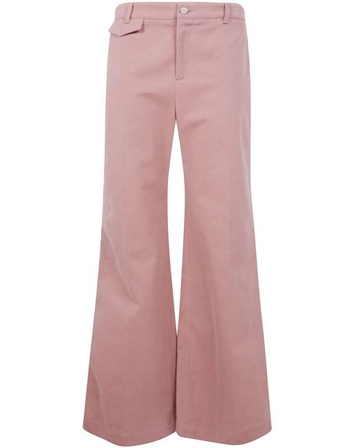 Chloé Pink Boot Cut High Waist Trousers