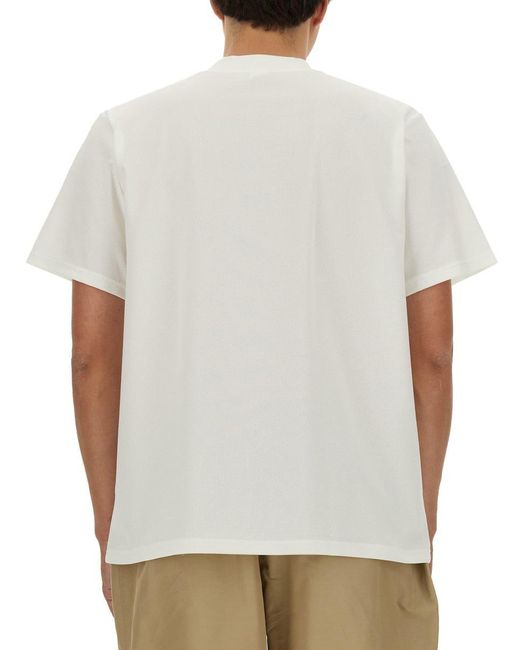 South2 West8 White T-Shirt With Logo for men