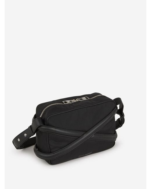 Alexander McQueen Black Harness Camera Crossbody Bag for men