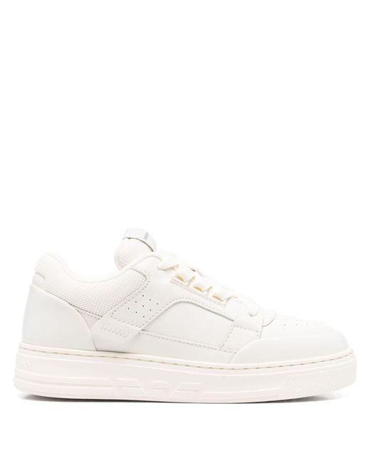 Emporio Armani White Leather Sneakers