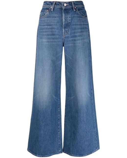 Mother Blue Roller Sneak baggy Jeans