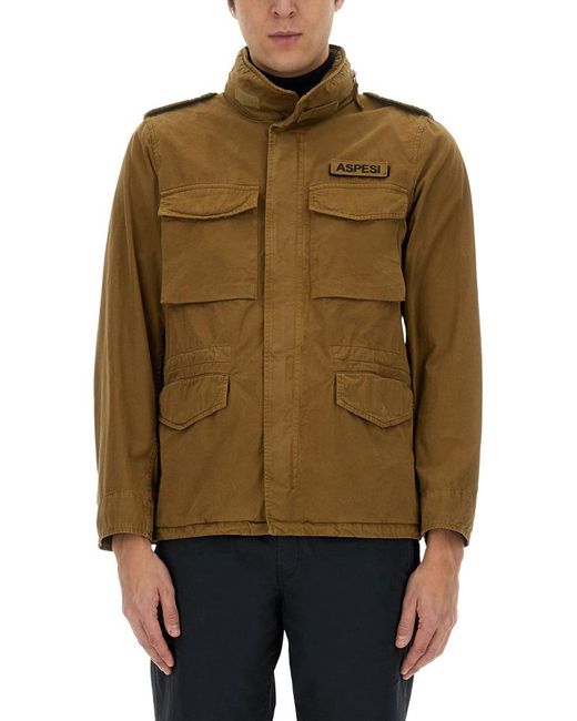 Aspesi Natural Jacket With Logo for men