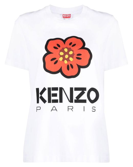 KENZO White Boke Flower Print T-shirt