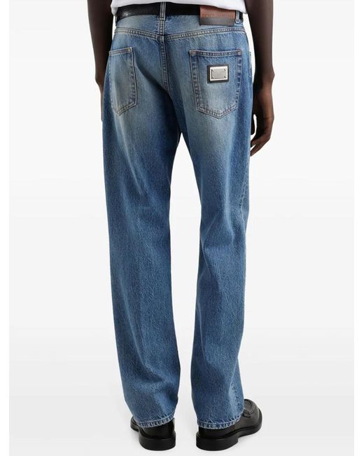 Dolce & Gabbana Blue Trousers for men