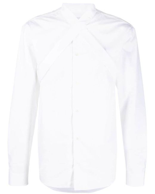 Off-White c/o Virgil Abloh White Ow Emb Strap-detail Cotton Shirt for men